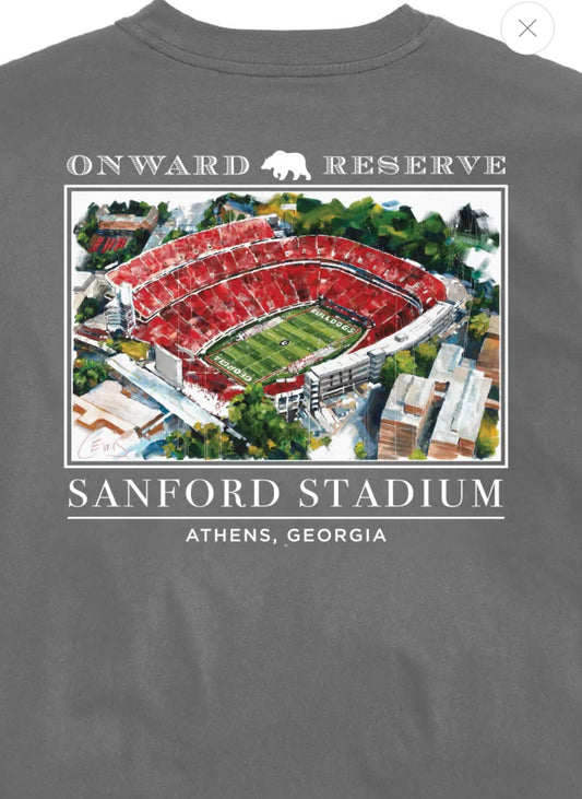 Lewis Sanford Stadium Heather Grey Tee- Onward Reserve