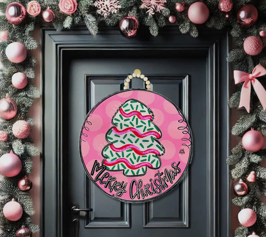 Christmas Tree Cake Door Hanger