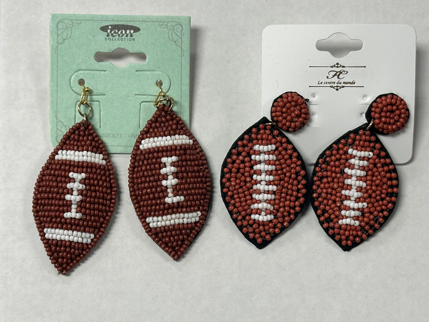 Football Beaded Dangles