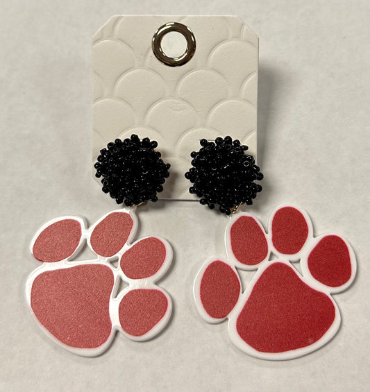 Red Paw Dangles