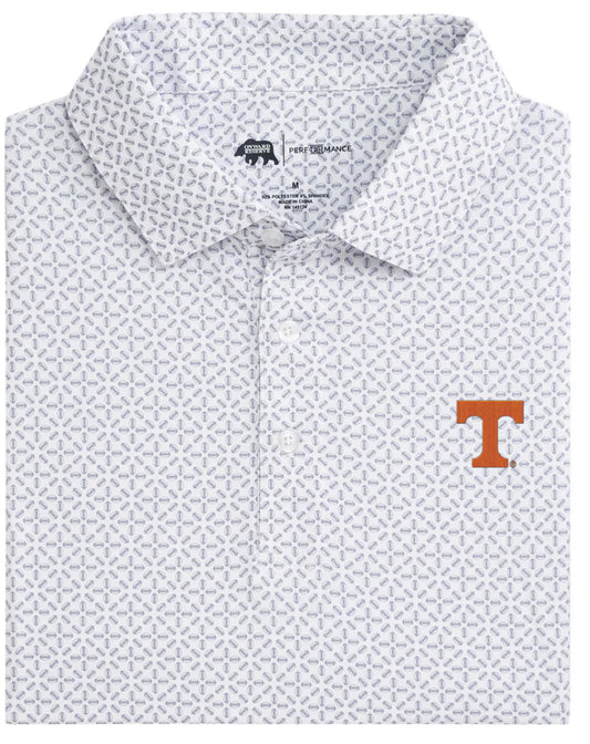 Tennessee Gameday Printed Performance Polo - White Onward Reserve