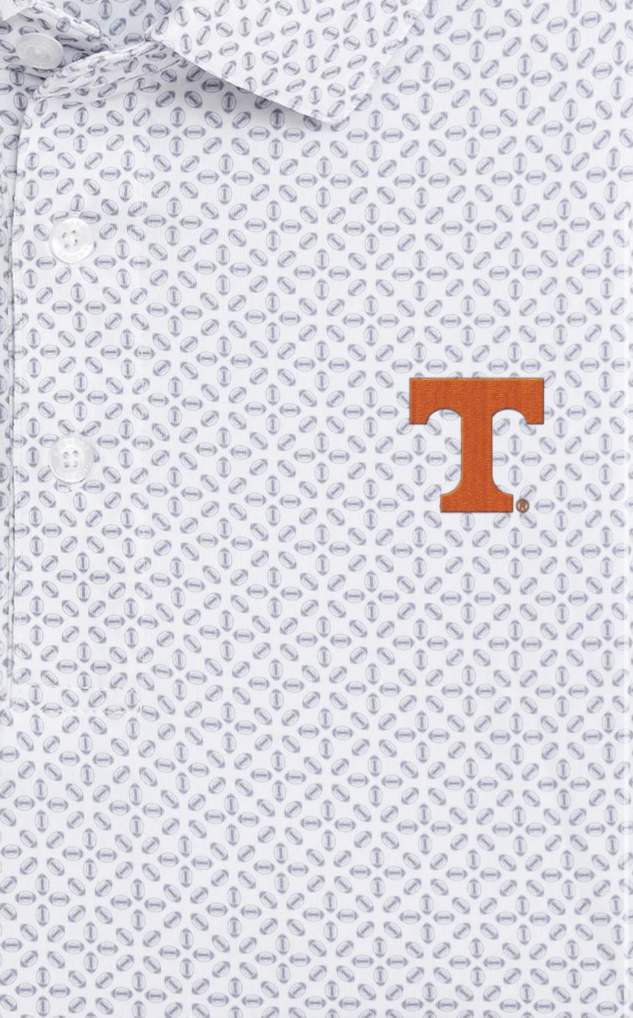 Tennessee Gameday Printed Performance Polo - White Onward Reserve