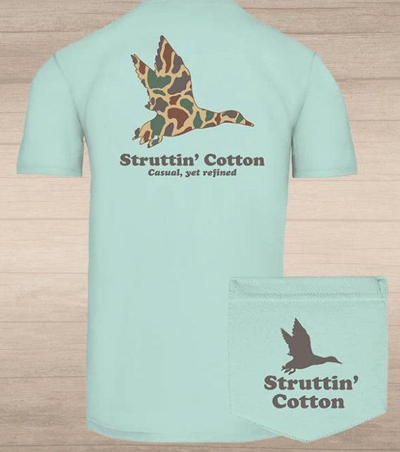 Old School Mallard - Mint Julep T-Shirt- Struttin Cotton