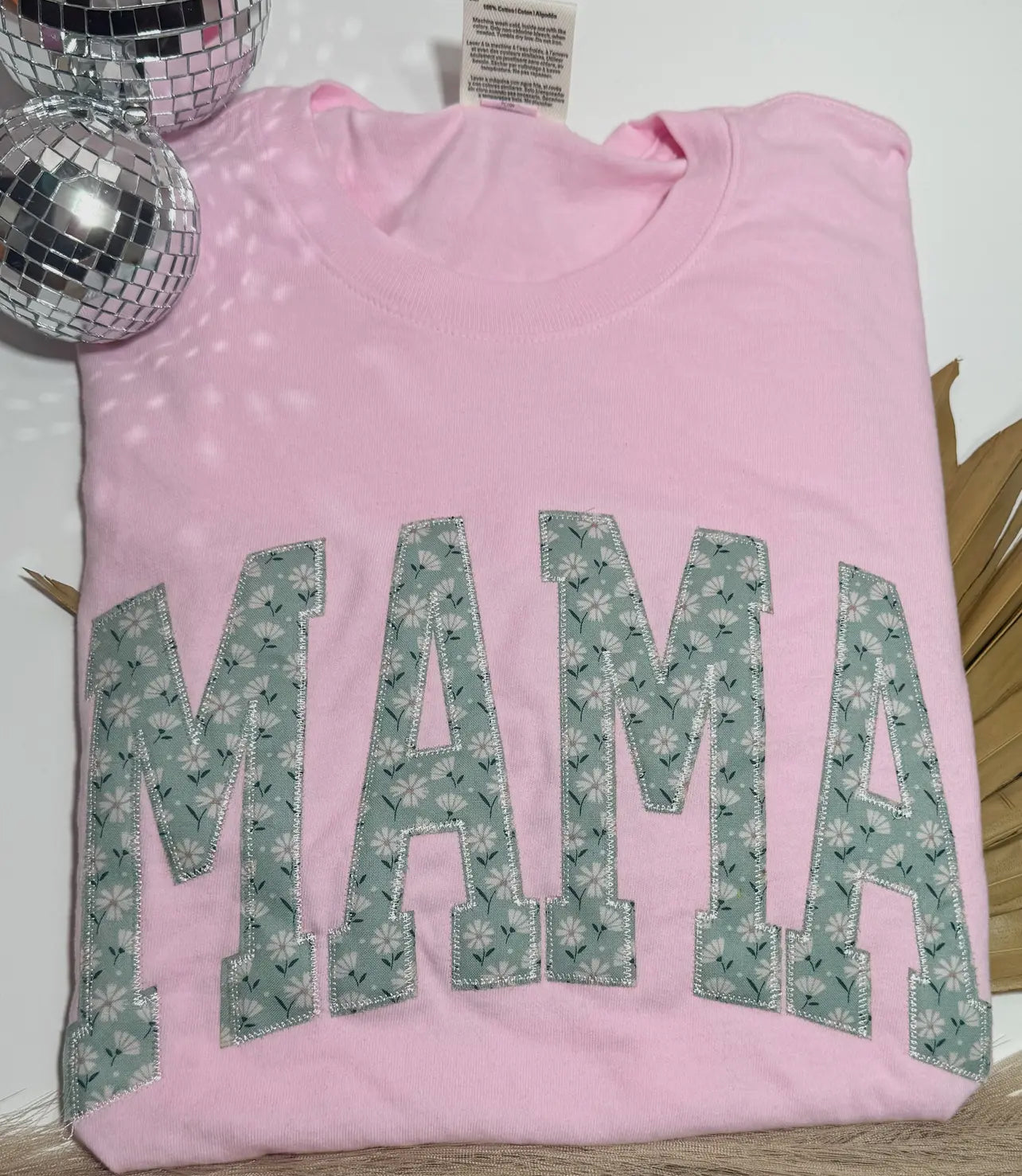 Mama Floral Appliqué Tee