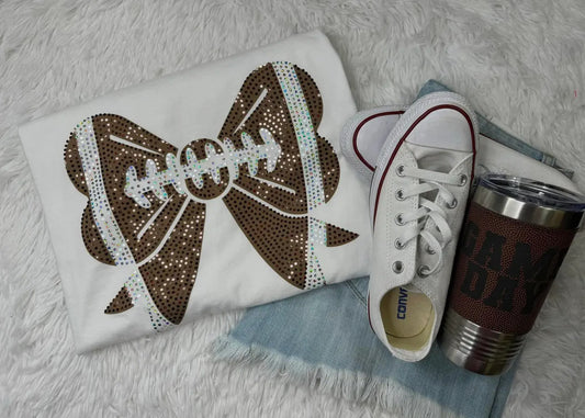 Football Bow Sequin Tee