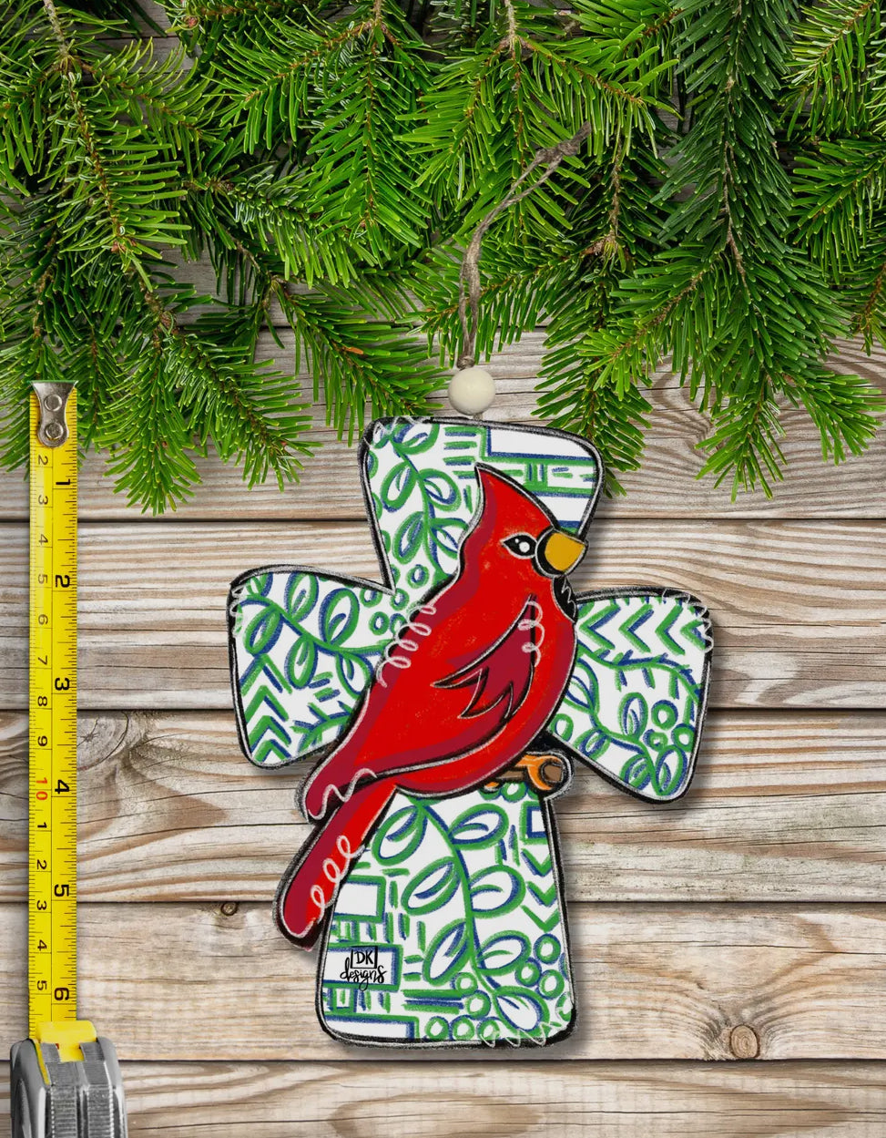 Cardinal Cross Ornament