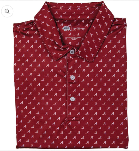 Alabama Script A Printed Performance Polo Onward Reserve