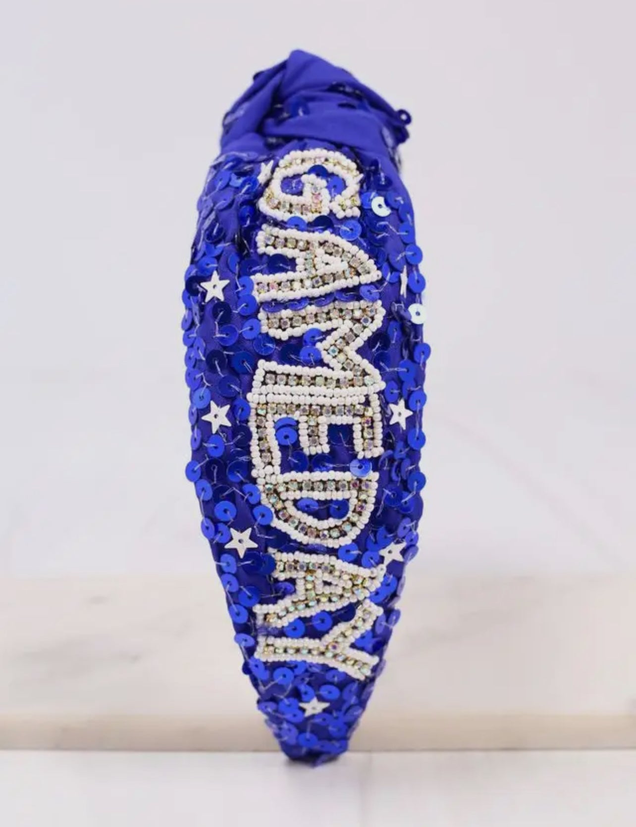 Blue Game Day Sequin Headband