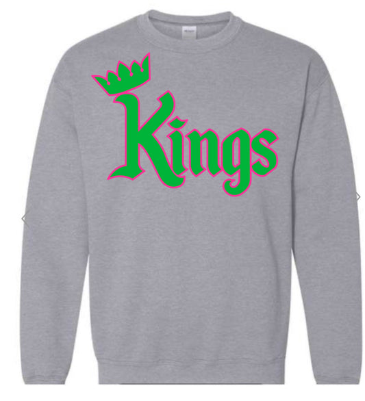 Kings Lacrosse Grey Gildan Sweatshirt