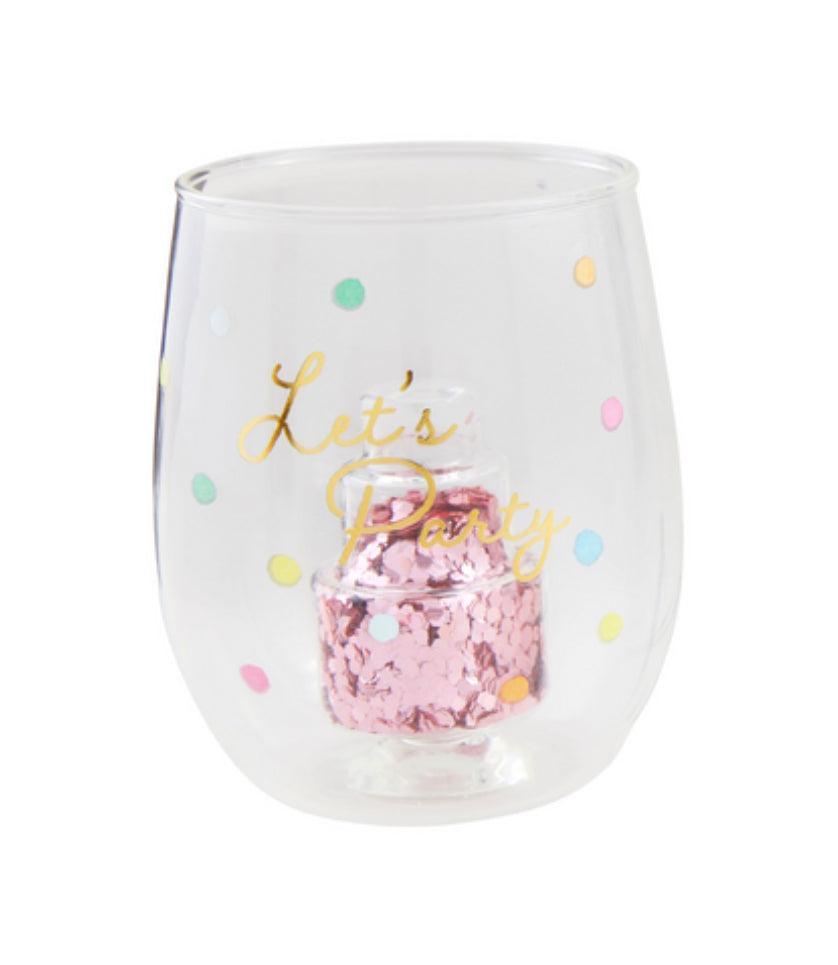 PARTY BIRTHDAY WINE GLASS - Mudpie