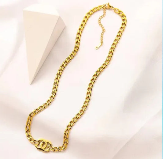 Waterproof non- tarnish CC Gold necklace dupe