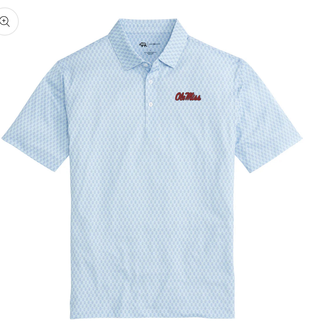 Ole Miss Tents Printed Performance Polo - Open Air Onward Reserve