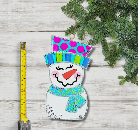 Snowman Wood Ornament