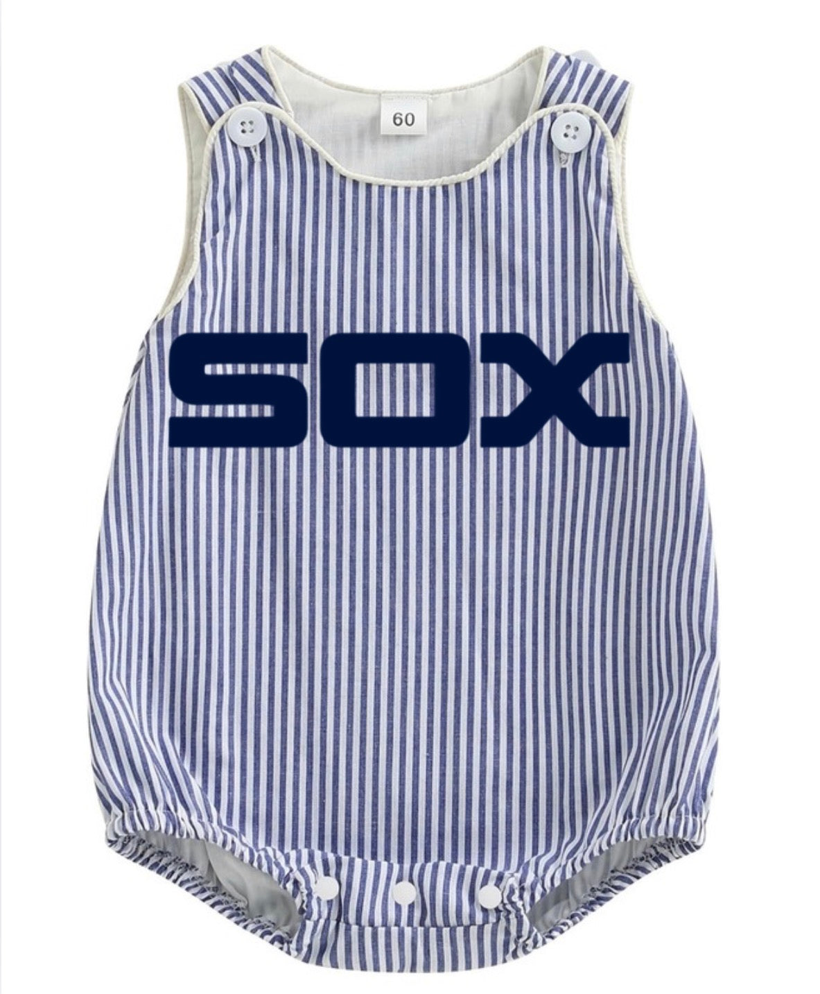 PC SOX striped bubble onesie