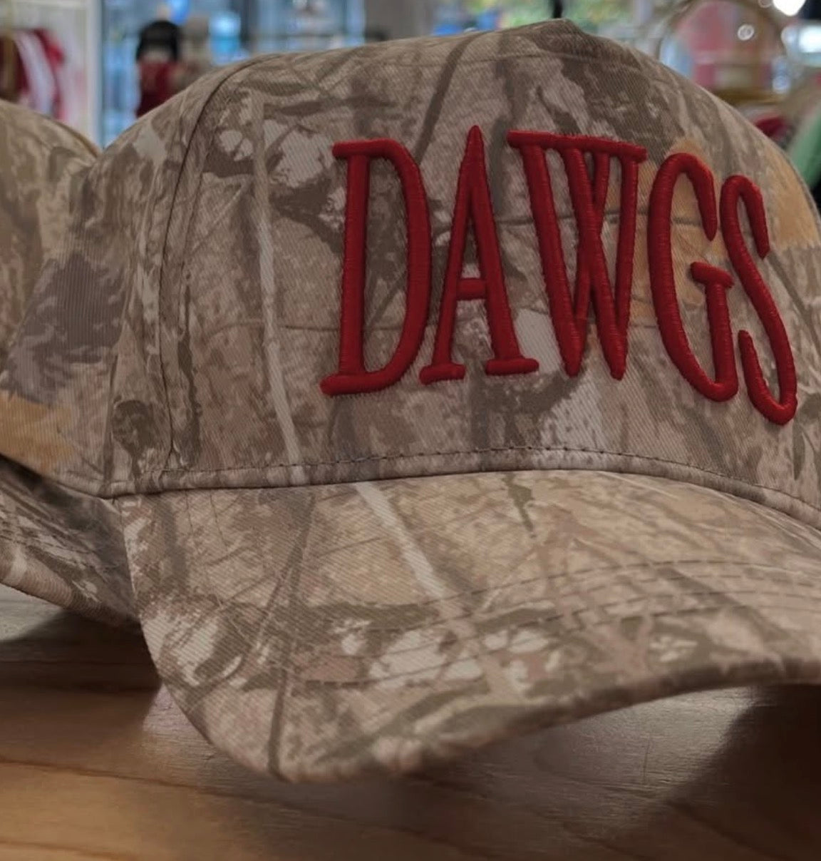 DAWGS 3d RED camo embroidered hat