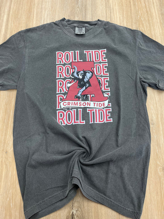 Roll tide stacked cc tee