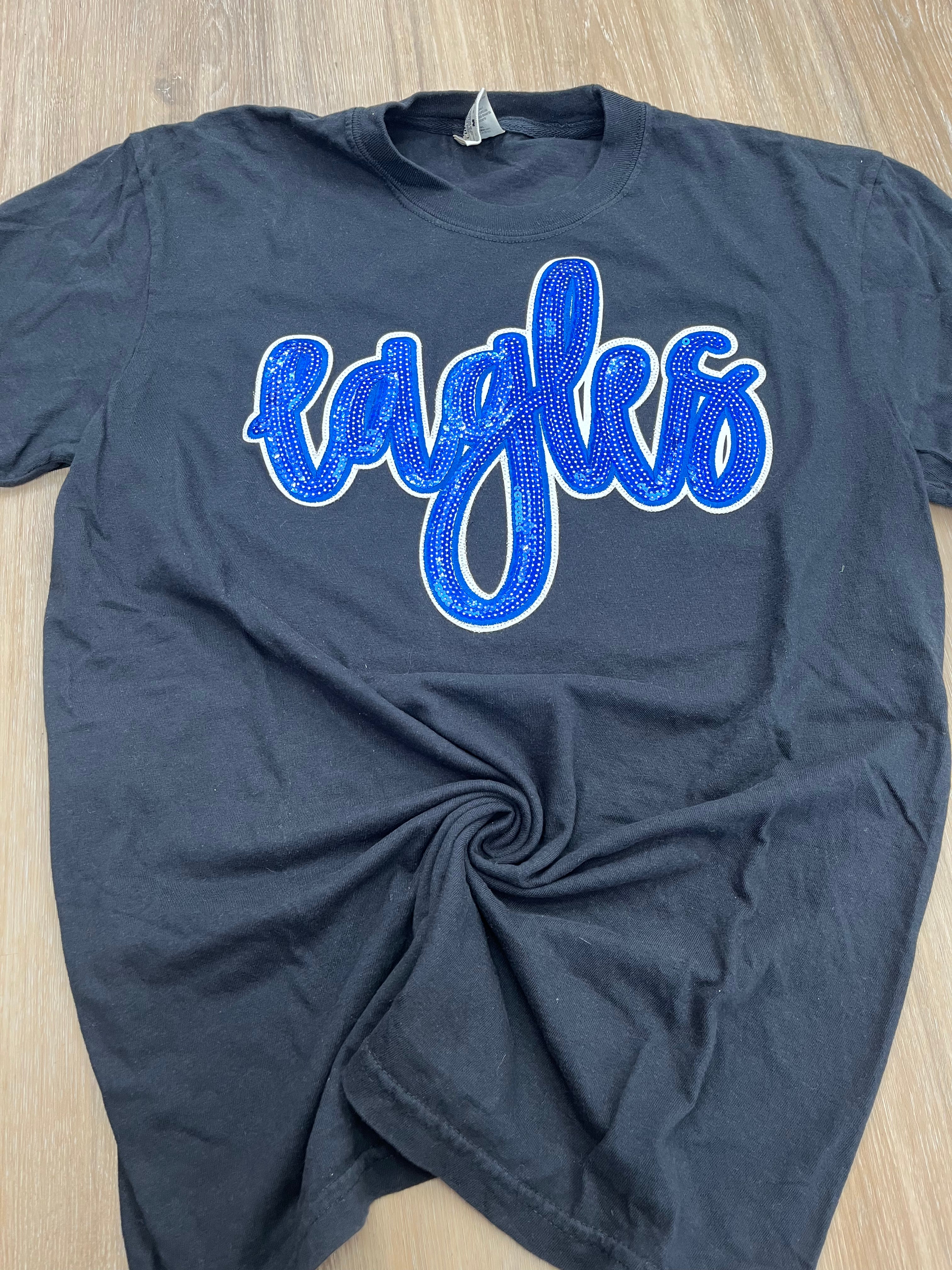 Eagles sequin PRESSED patch cc tee