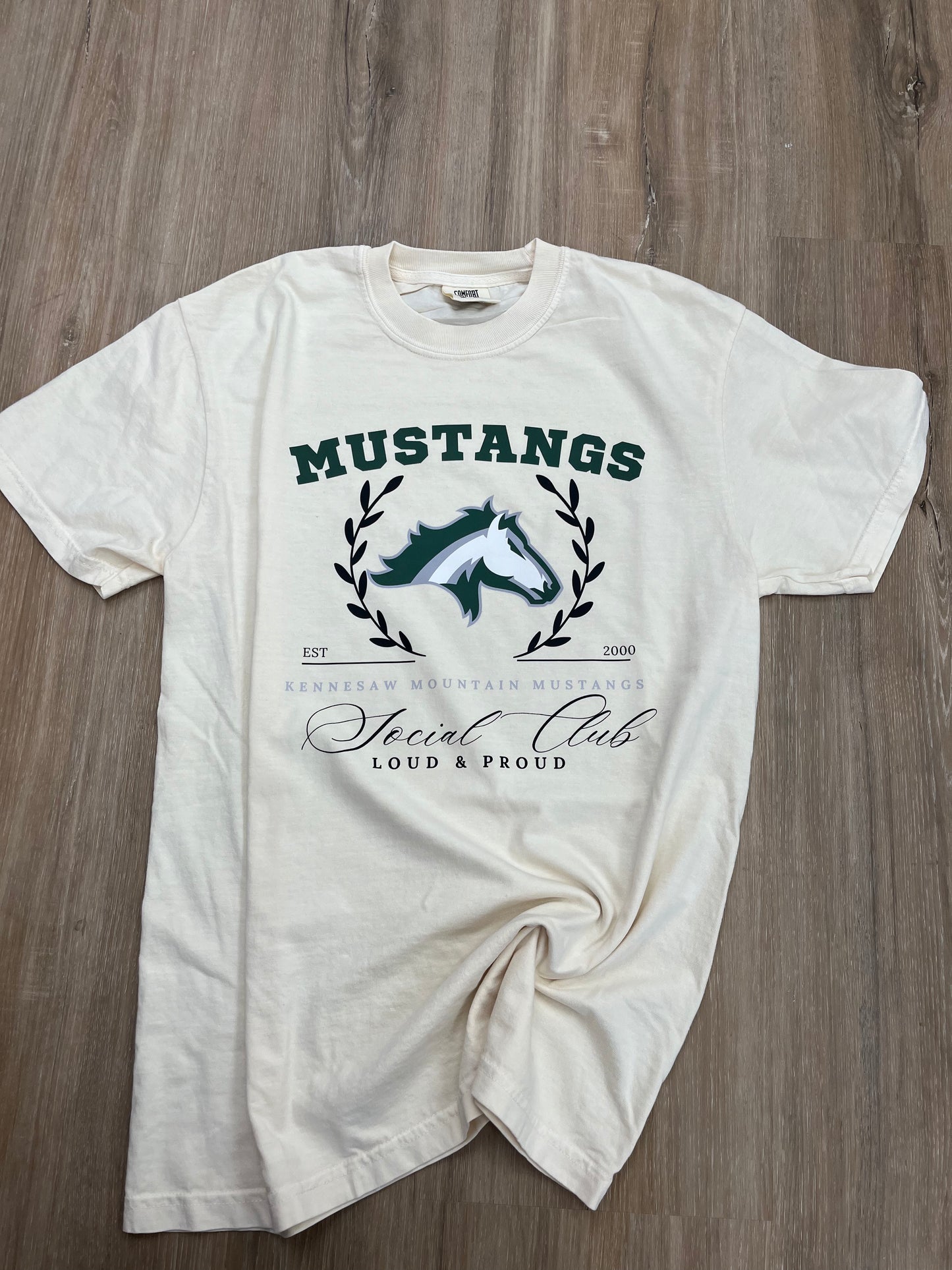 Kennesaw Mountain Mustangs social club cc tee
