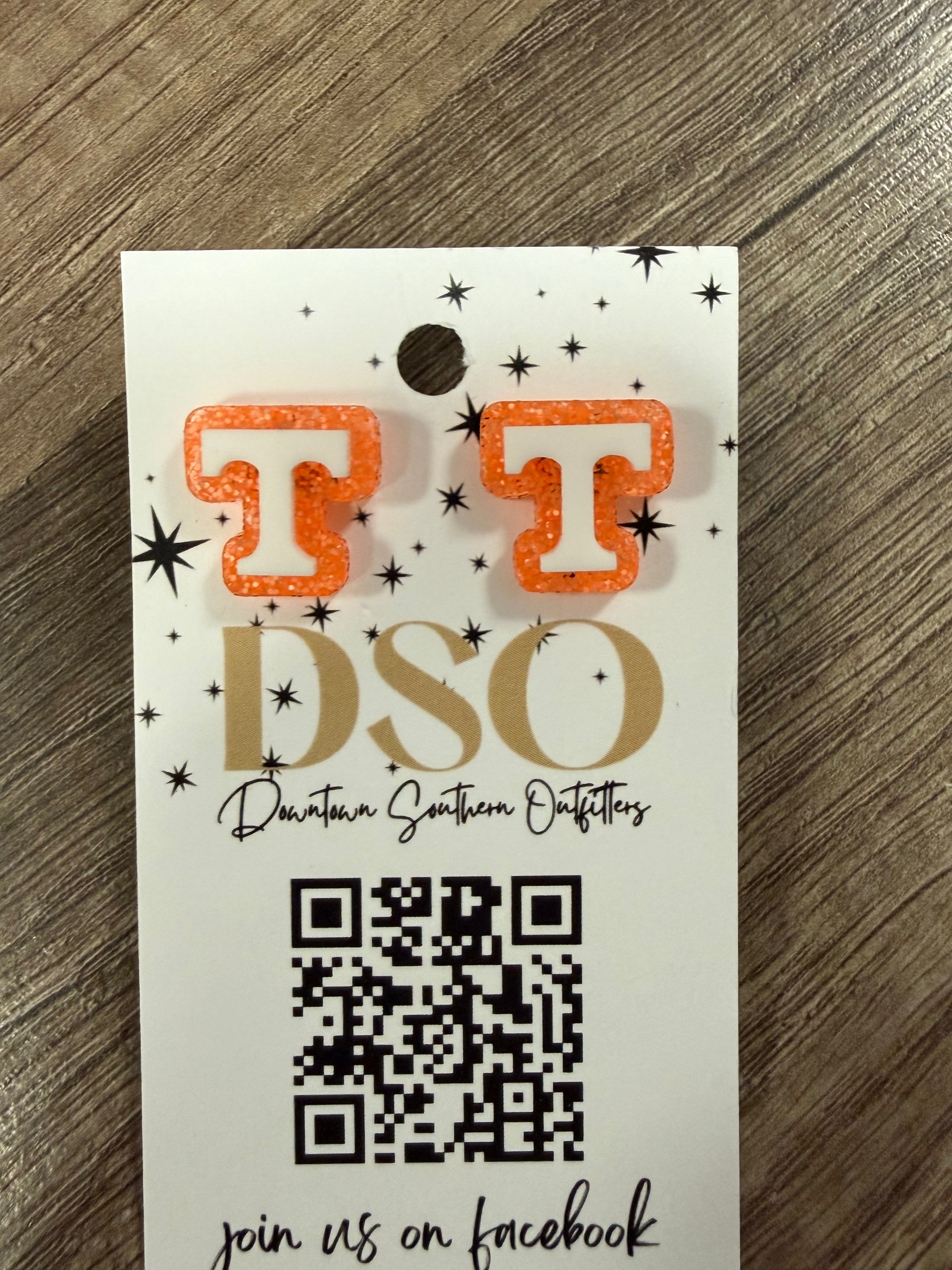Tennessee Logo Glitter Studs
