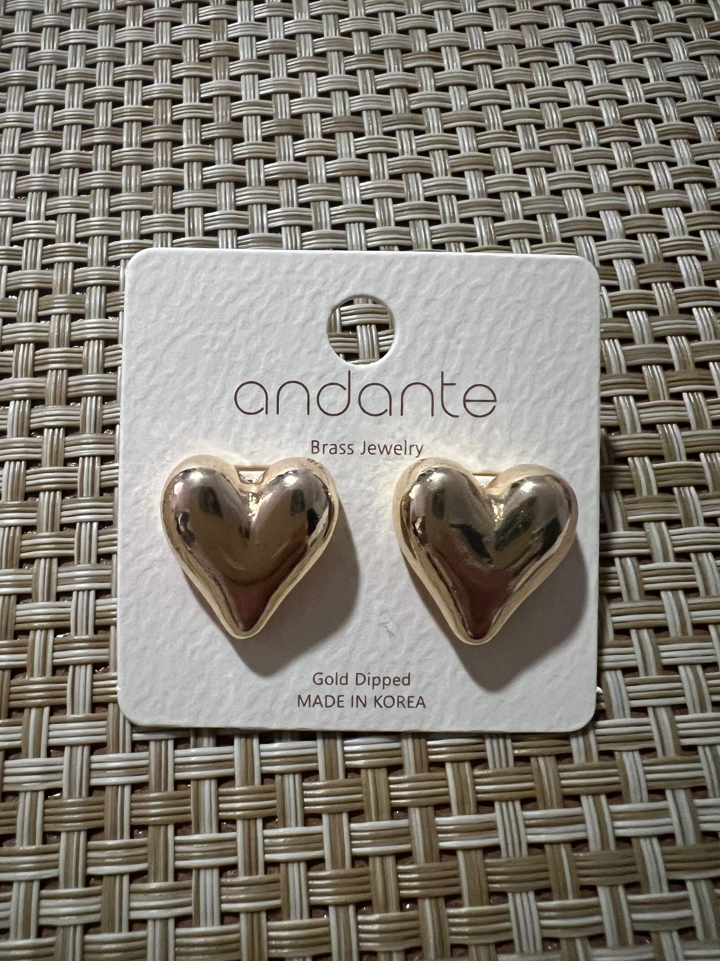 Big Gold Heart Studs