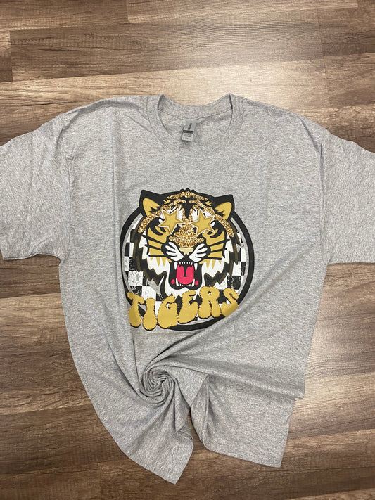 Tigers preppy mascot tee