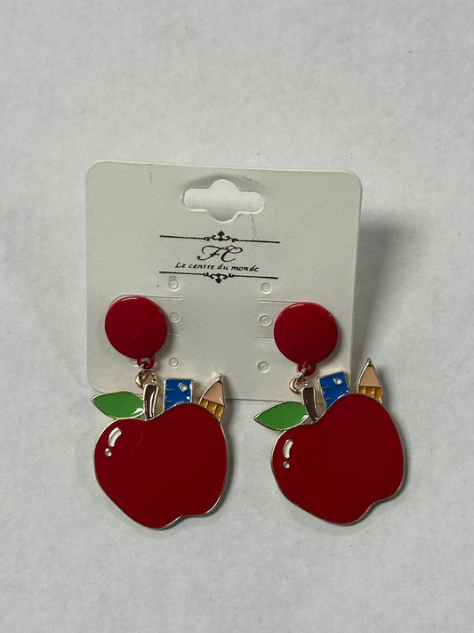 Teacher Apple Earrings