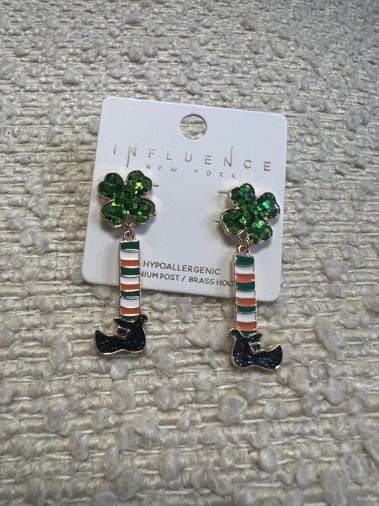 Leprechaun Leg Earrings