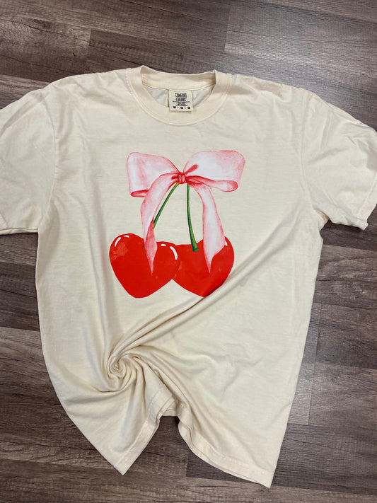 Cherry Bow Tee