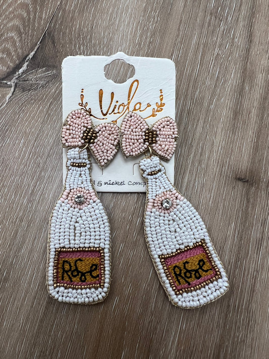 Rosè Beaded Earrings