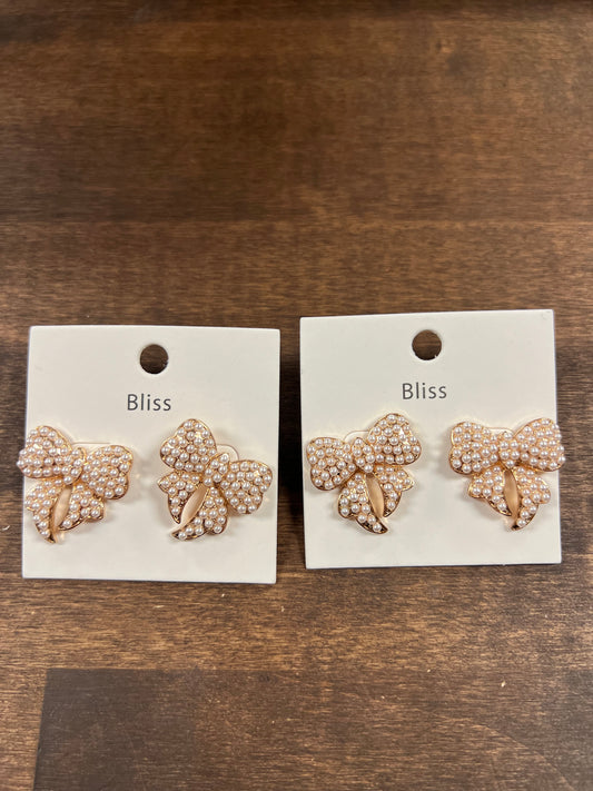 Pearl Big Bow Studs