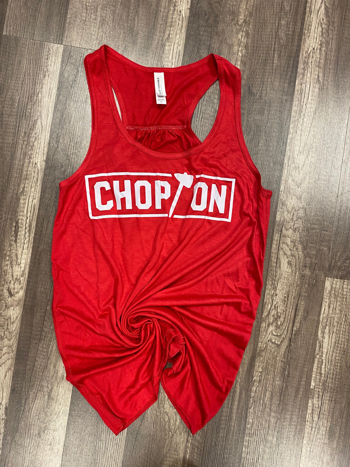 Chop On on Red Tank