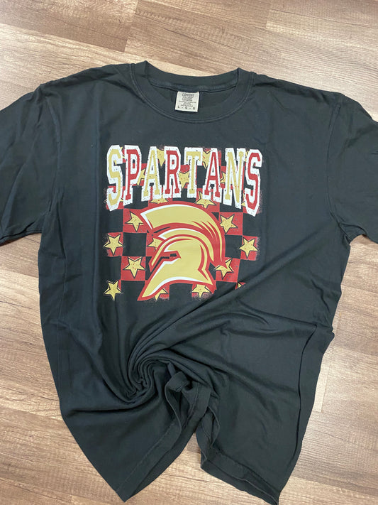 Spartans Distressed Star Tee