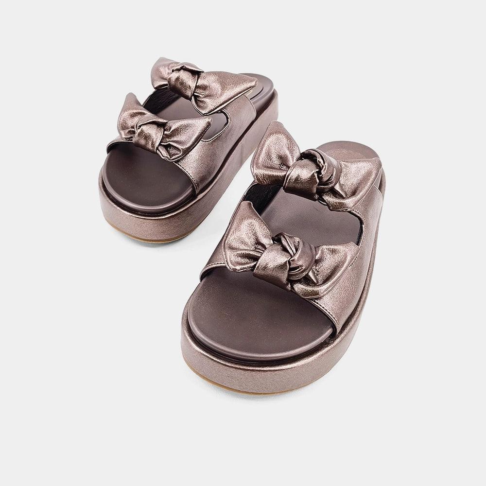 DOORBUSTERS Kiki Bow Slide Footbed Sandals