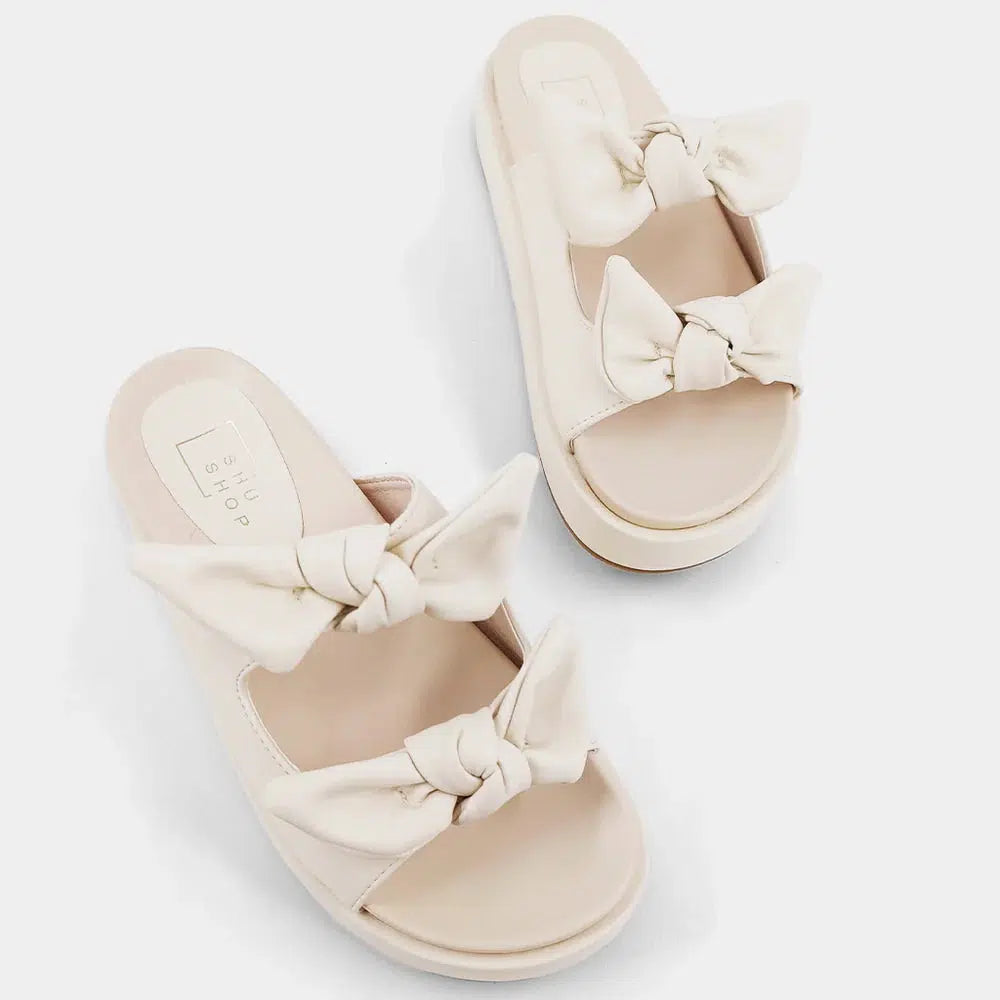 DOORBUSTERS Kiki Bow Slide Footbed Sandals