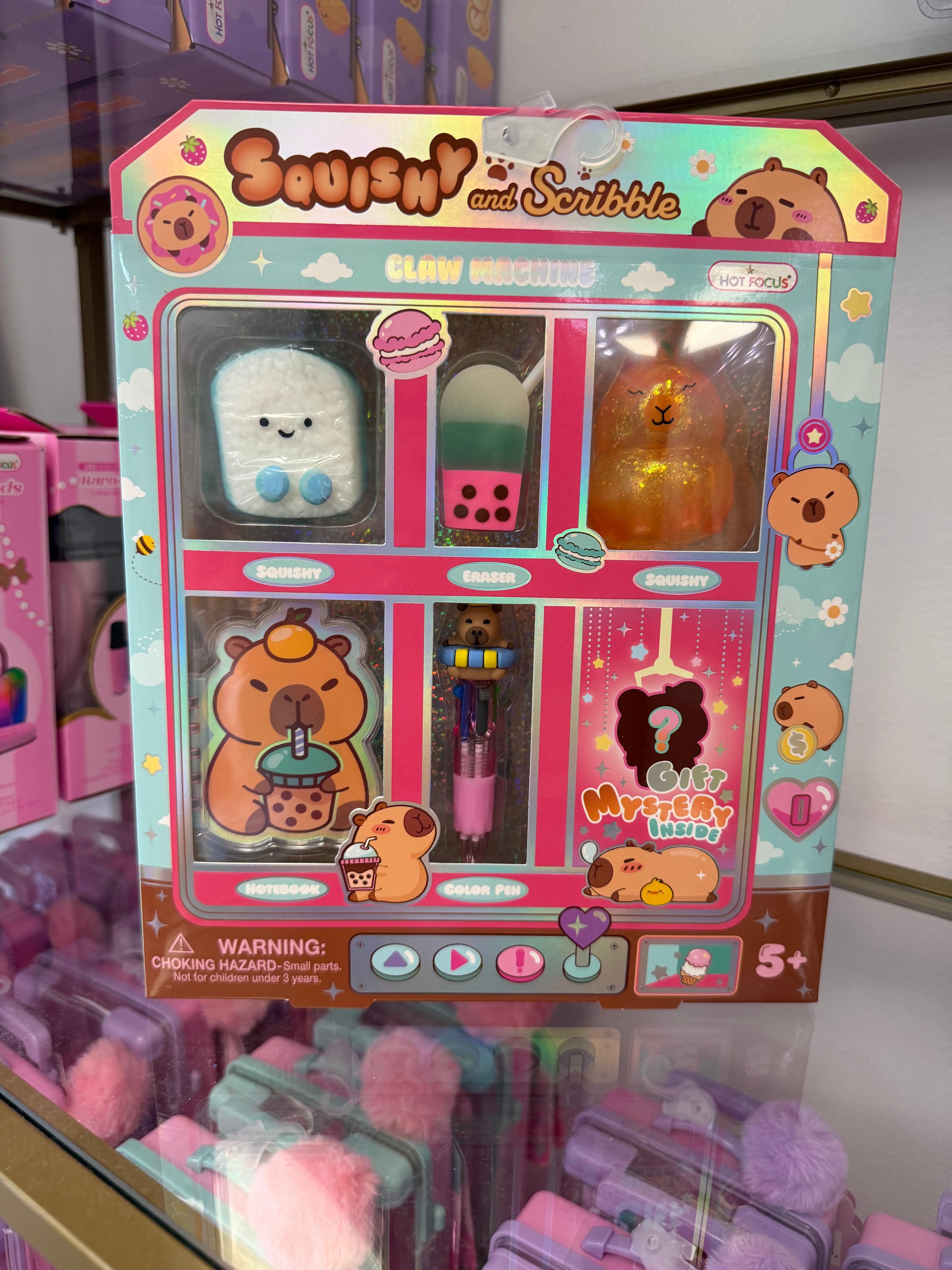 Hot Focus Squishy & Scribble – Vending Machine Stationery Set