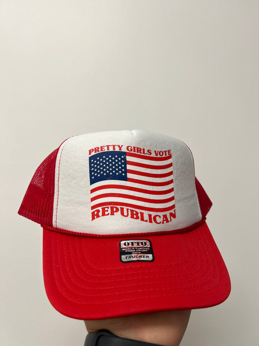 Pretty Girls Vote Republican Trucker Hat