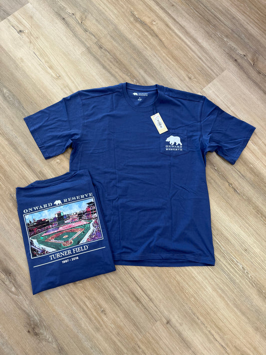 Turner Field Short Sleeve Onward Reserve Pocket Tee - Dark Denim