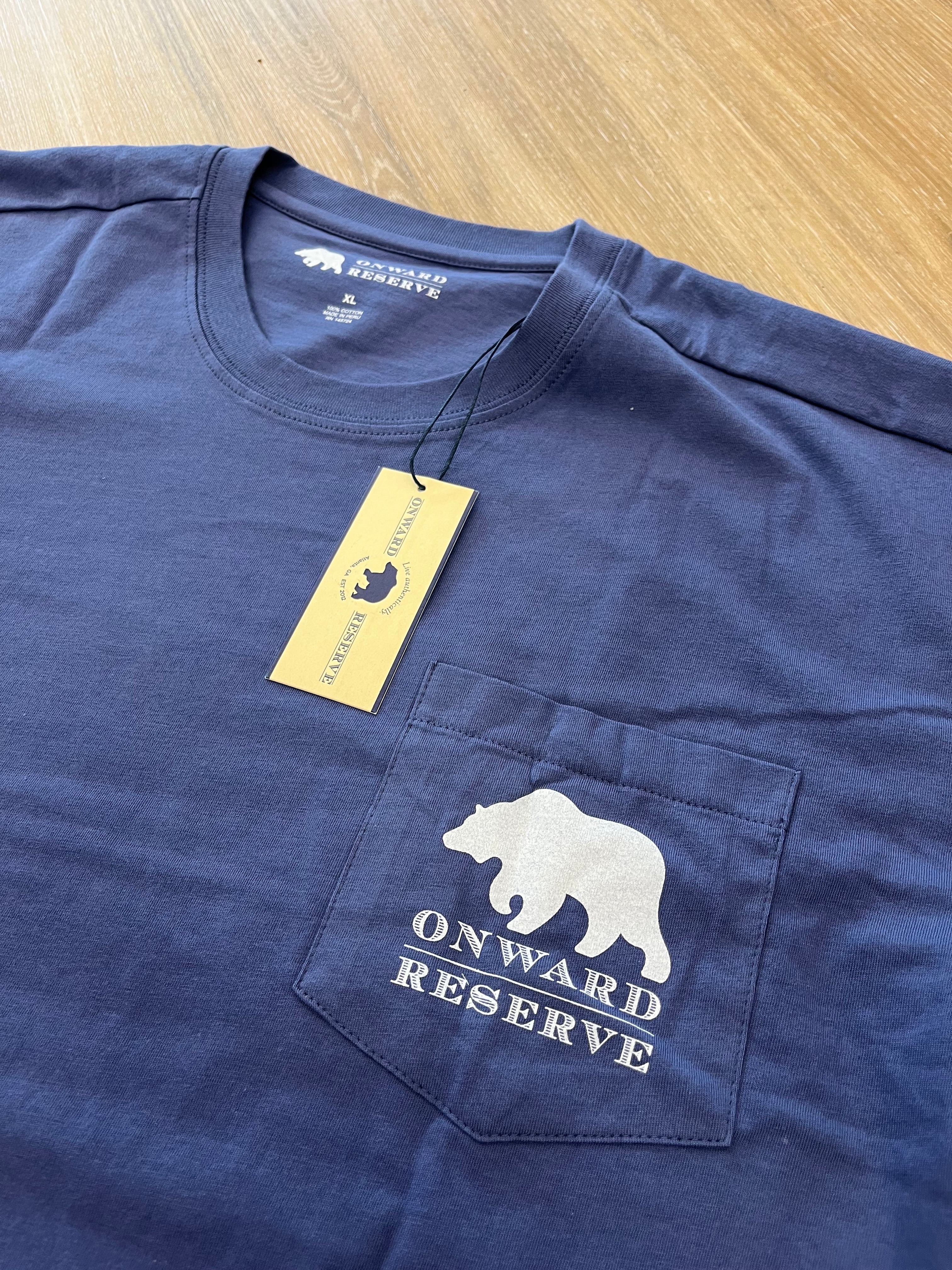 Turner Field Short Sleeve Onward Reserve Pocket Tee - Dark Denim