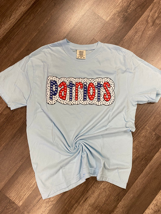 Patriots Polka Dot on Chambray Tee