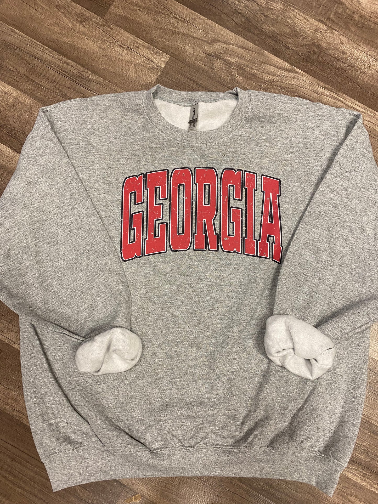 Georgia Distressed Varsity Sweatshirt