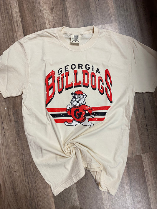 Georgia Bulldogs Vintage Distressed Tee