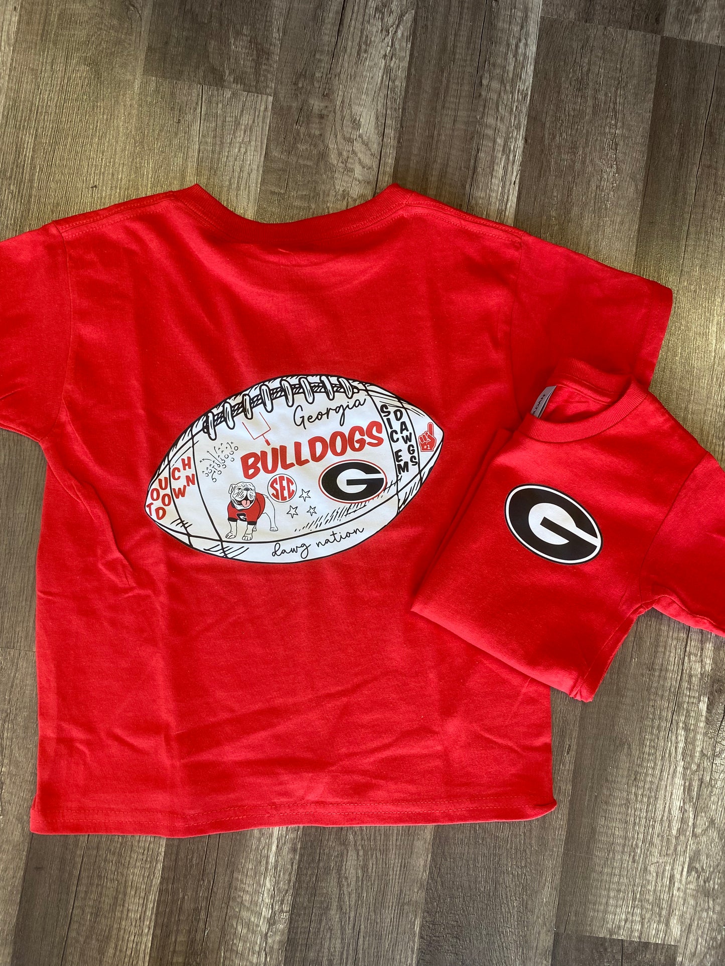 Georgia Bulldogs Football Doodle Tee