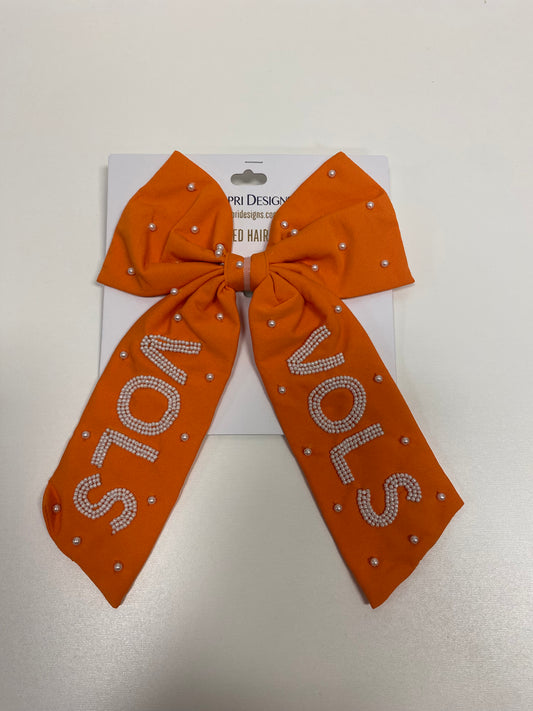 Beaded Hair Bow - University of Tennessee