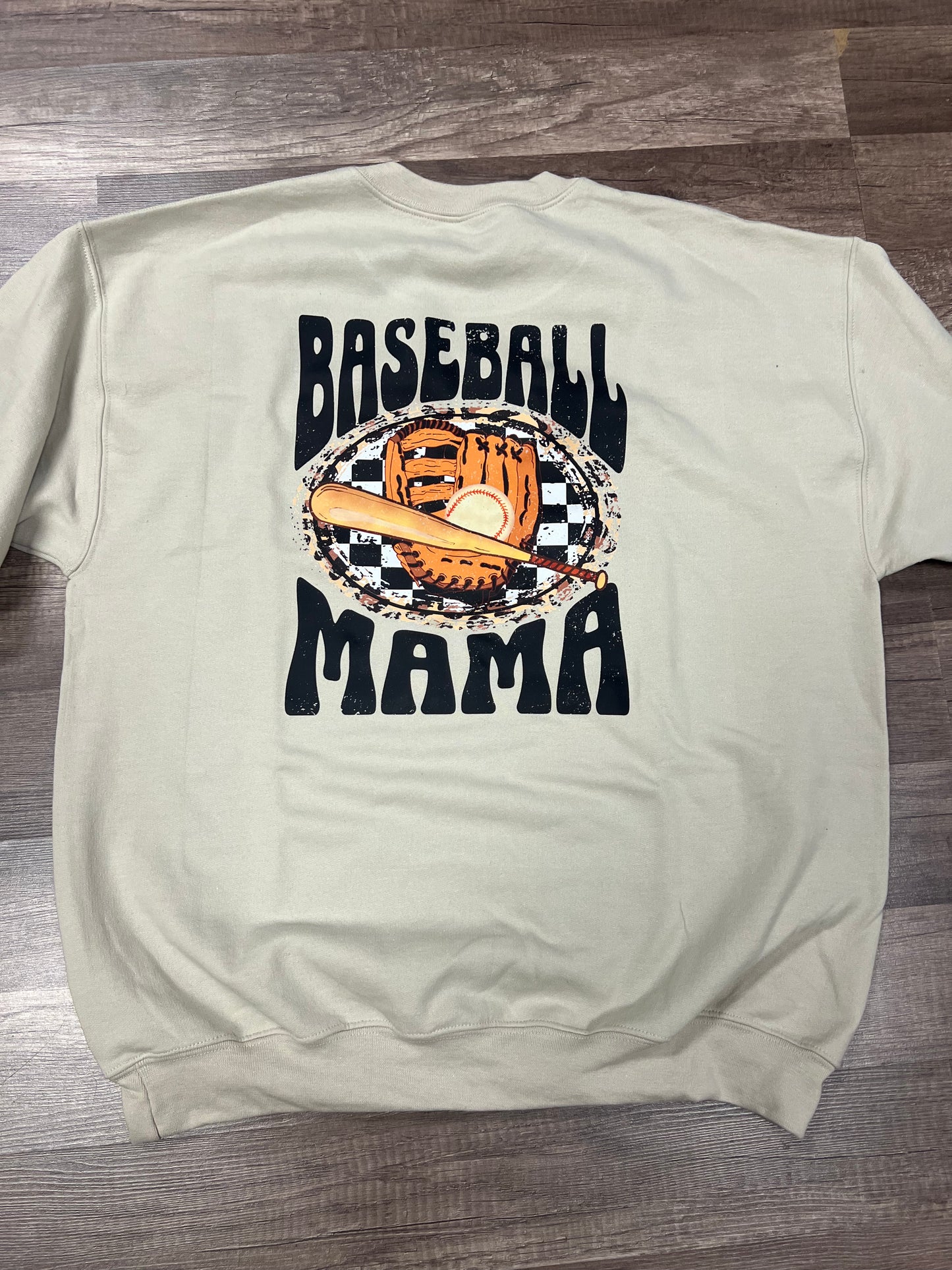 Baseball Mama Front/Back Sweatshirt