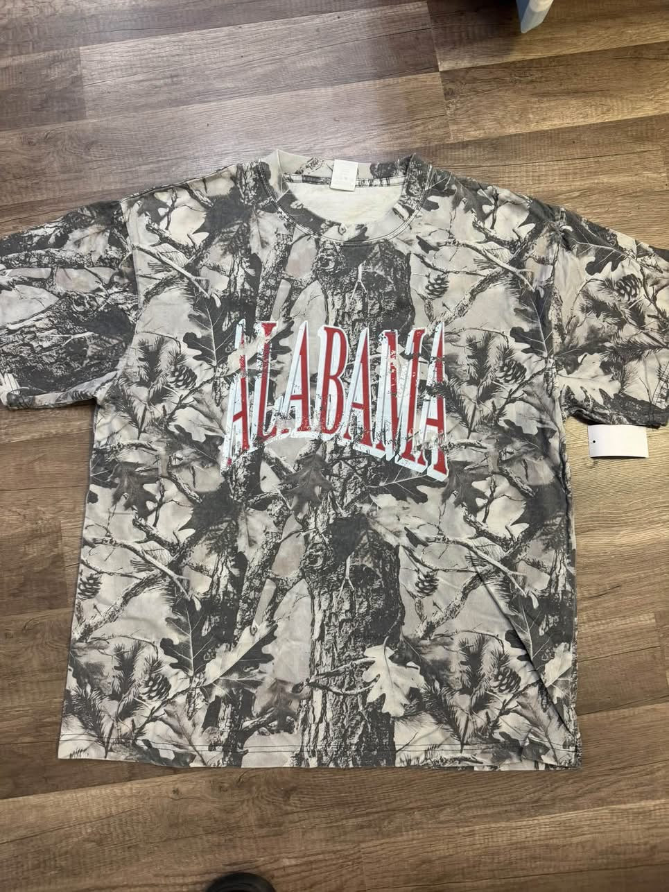 Alabama distressed varsity on camo variants tee