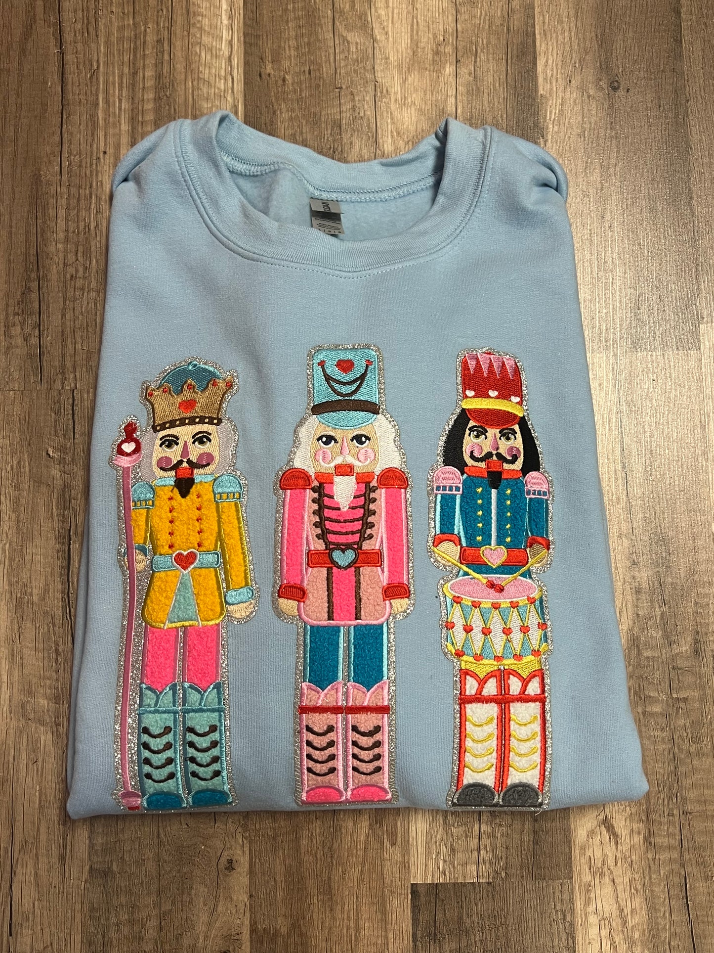 3 Nutcrackers patch embroidered sweatshirt