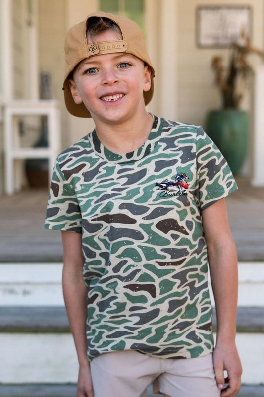 Burlebo Youth Tee- Retro Duck Camo