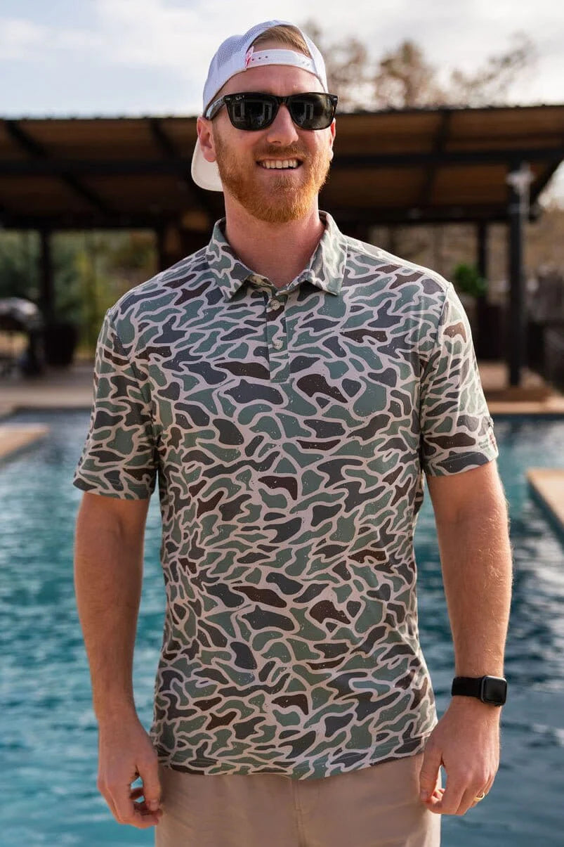 Performance Polo - Retro Duck Camo Burlebo