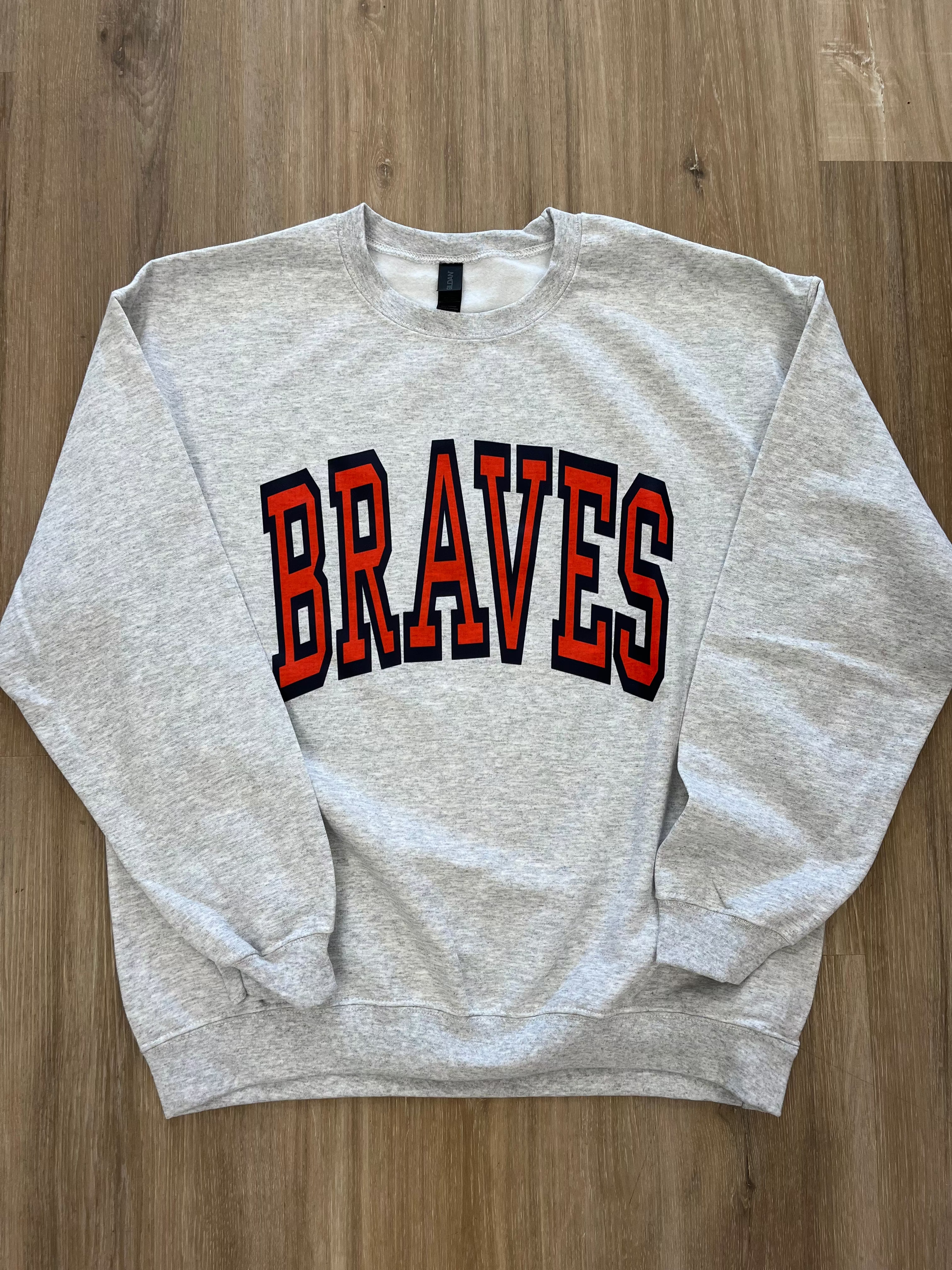 Braves Simple Varsity Crewneck