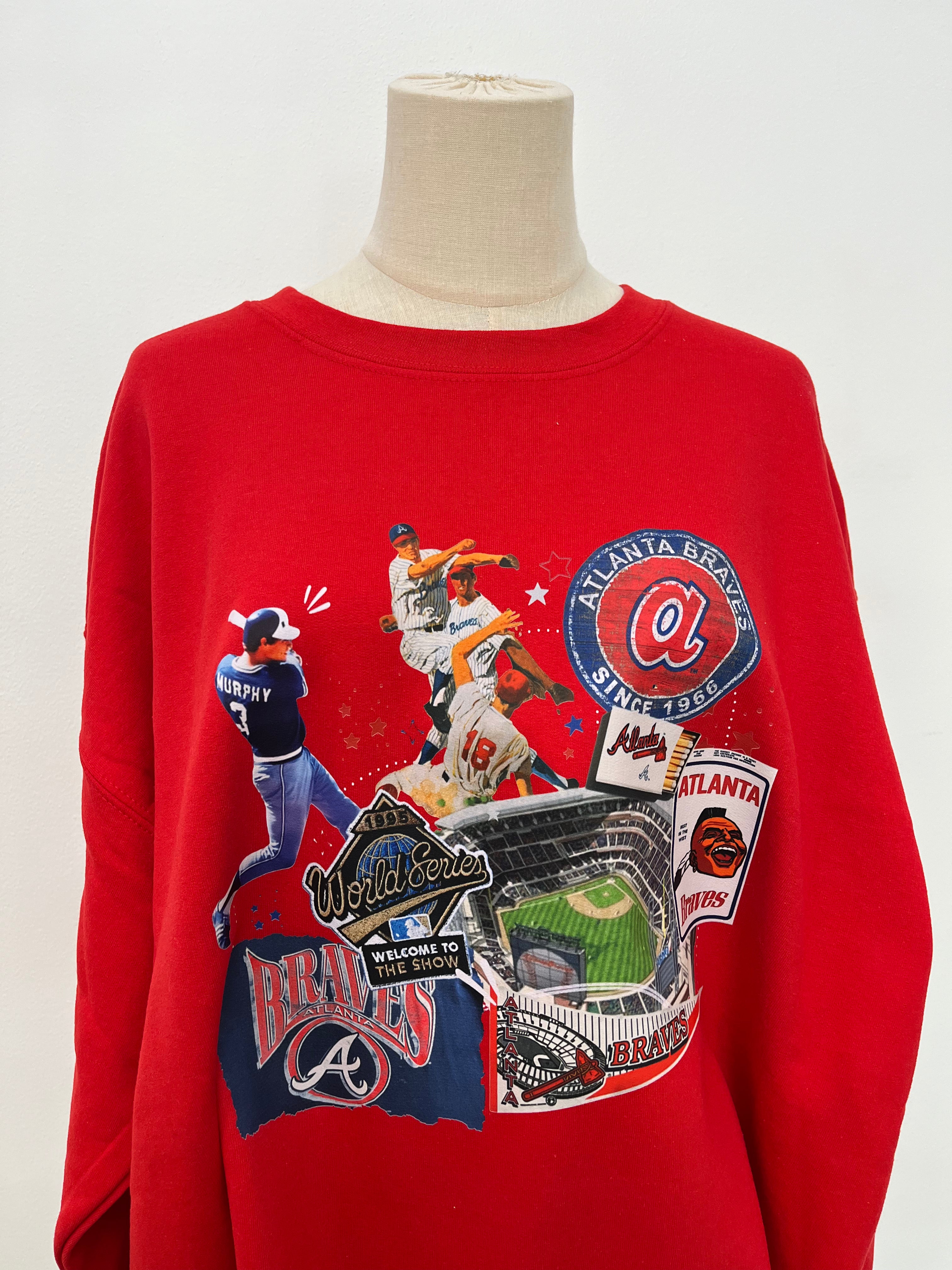 Braves Collage on red